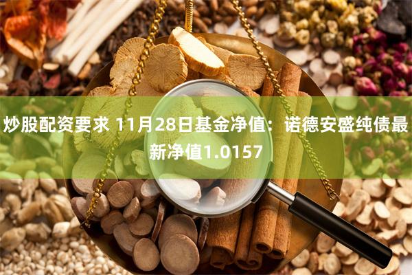 炒股配资要求 11月28日基金净值：诺德安盛纯债最新净值1.0157