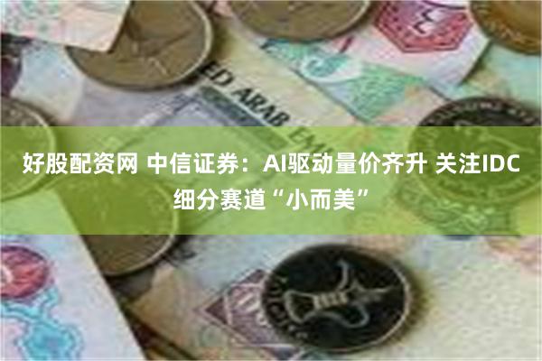 好股配资网 中信证券：AI驱动量价齐升 关注IDC细分赛道“小而美”